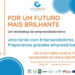 Workshop de Empreendedorismo | 12 de outubro | 14h00 às 17h00 | Incubadora do Mar & Indústria